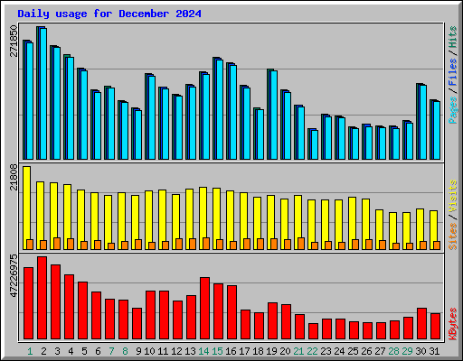 Daily usage for December 2024