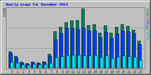 Hourly usage for December 2014