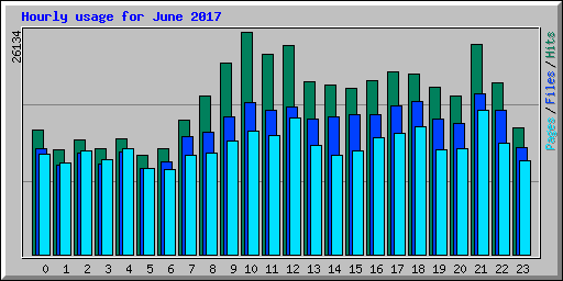 Hourly usage for June 2017