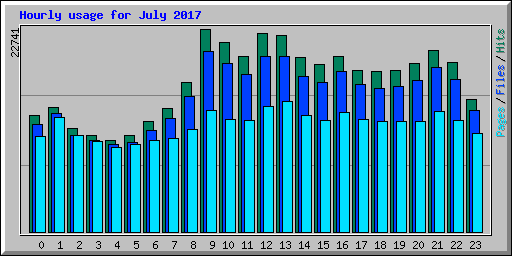 Hourly usage for July 2017
