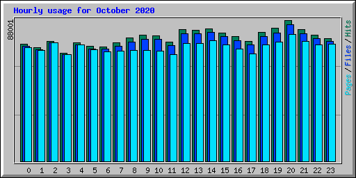 Hourly usage for October 2020