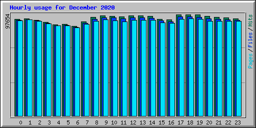 Hourly usage for December 2020