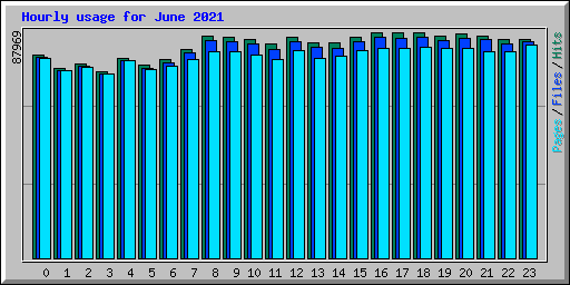 Hourly usage for June 2021