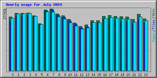 Hourly usage for July 2024