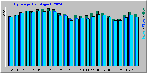 Hourly usage for August 2024