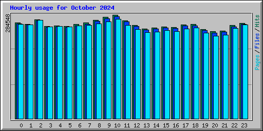 Hourly usage for October 2024