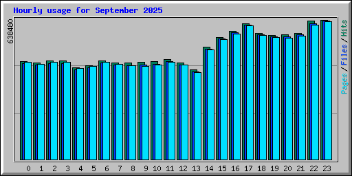 Hourly usage for September 2025
