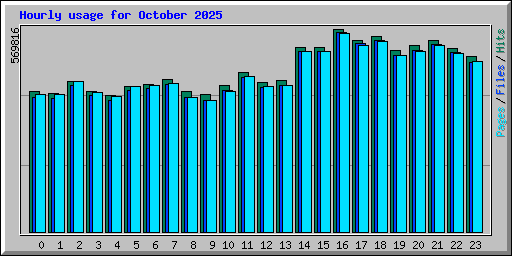 Hourly usage for October 2025